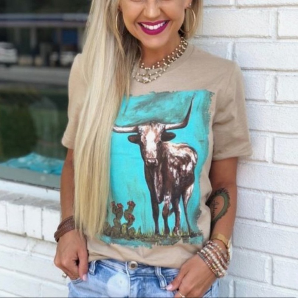 New Vintage Longhorn Outlaw Tee